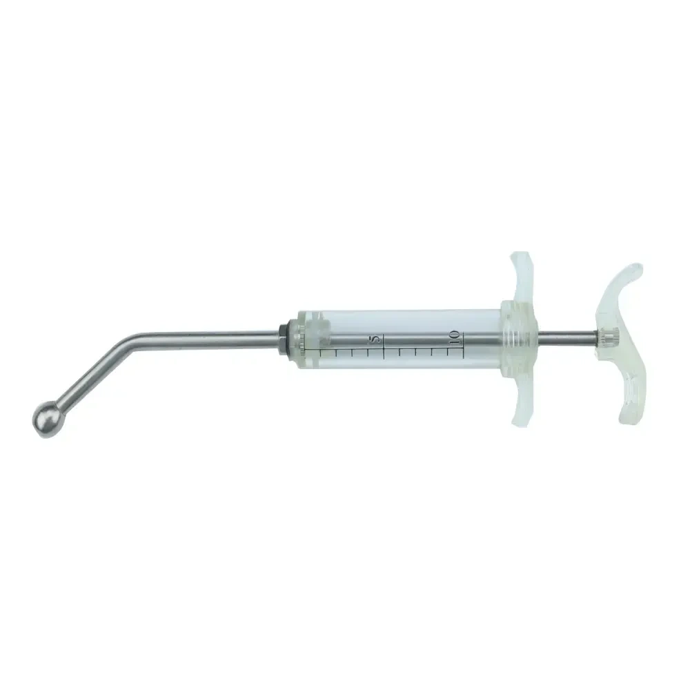 Unadjustable Plastic Steel Syringe for Drug Delivery (Spiral Mouth, 10 ml/20 ml/30 ml/50 ml, RT18 TPX & brass)
