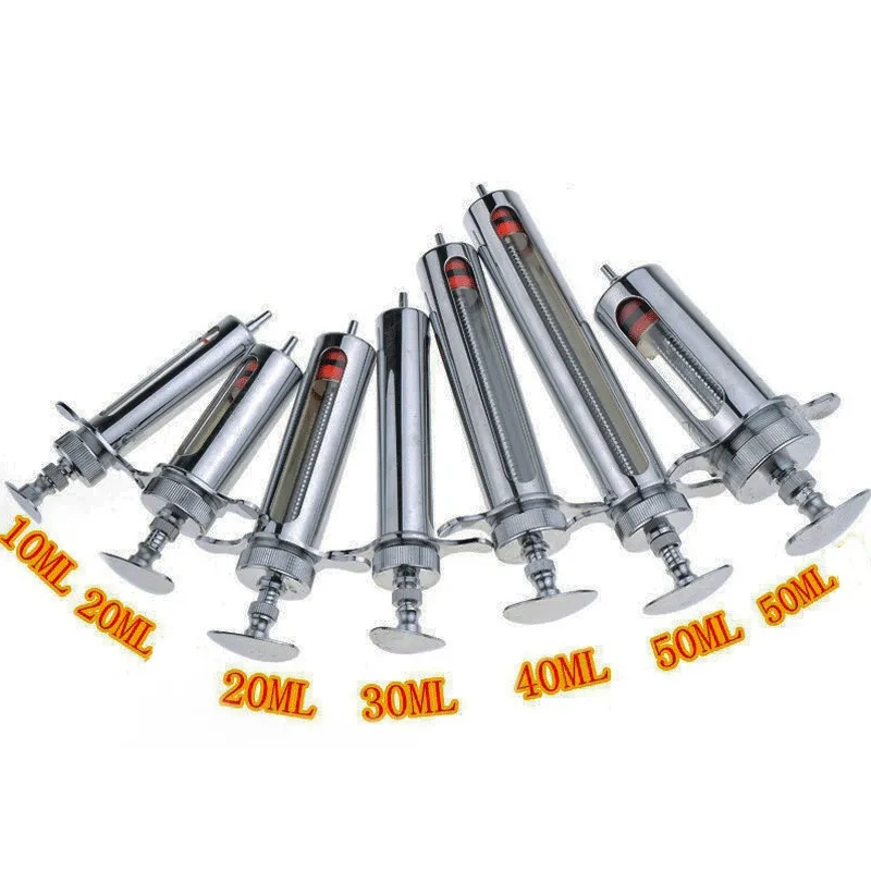 Metal Veterinary Syringe (5–100 ml, Standard/Dumpy Types)