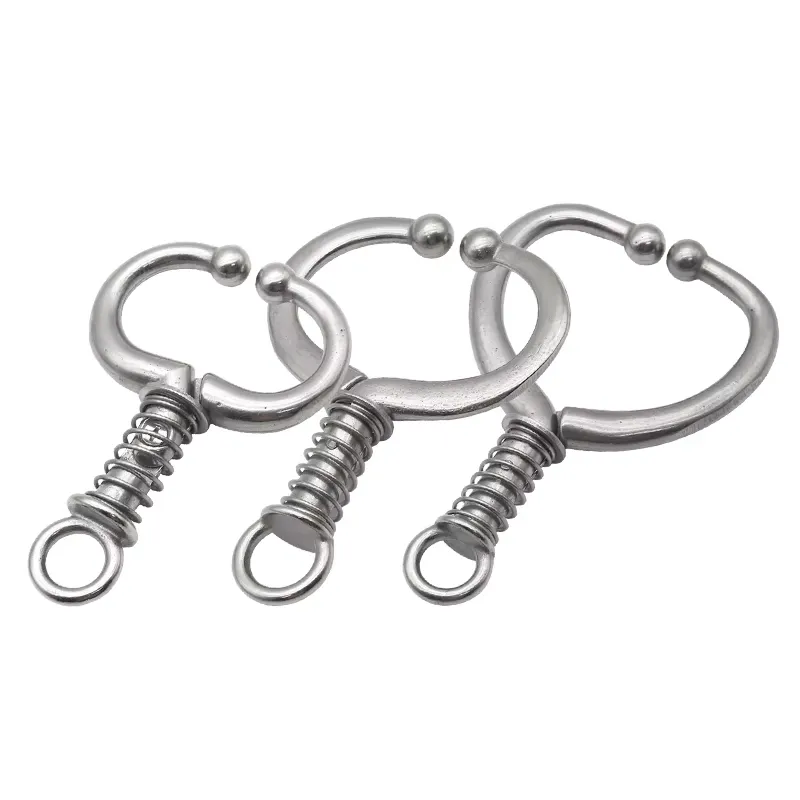 Cattle Nose Ring (Steel with Spring)