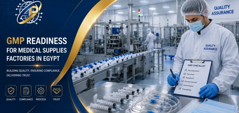 GMP requirements for medical supplies factories in Egypt reviewed by a quality assurance specialist in a modern production facility