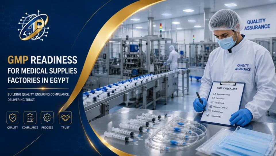 GMP requirements for medical supplies factories in Egypt reviewed by a quality assurance specialist in a modern production facility